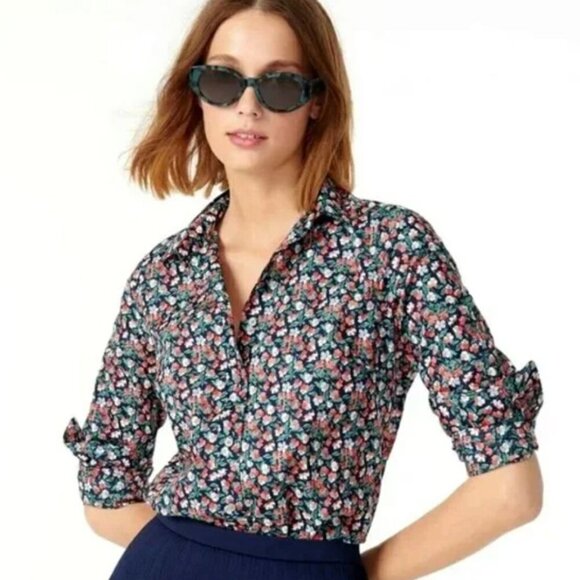 J. Crew slim perfect shirt in Liberty Sarah ditsy floral size 6 - Picture 1 of 7